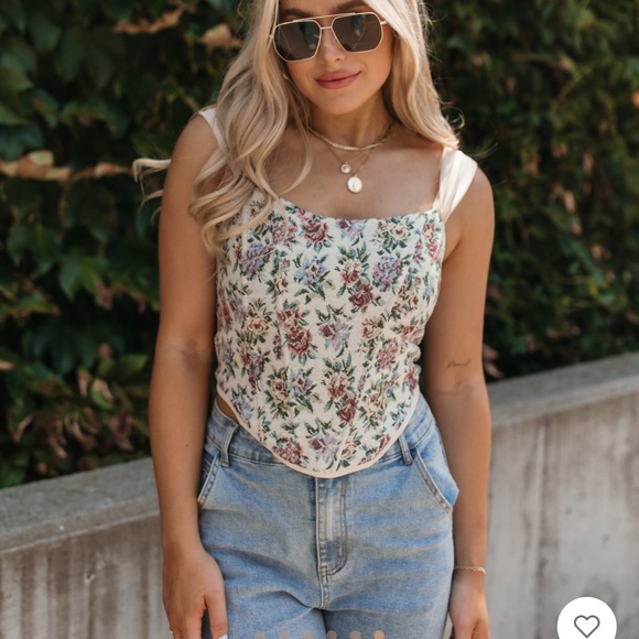 The Post Floral Corset Top - Picture 1 of 9